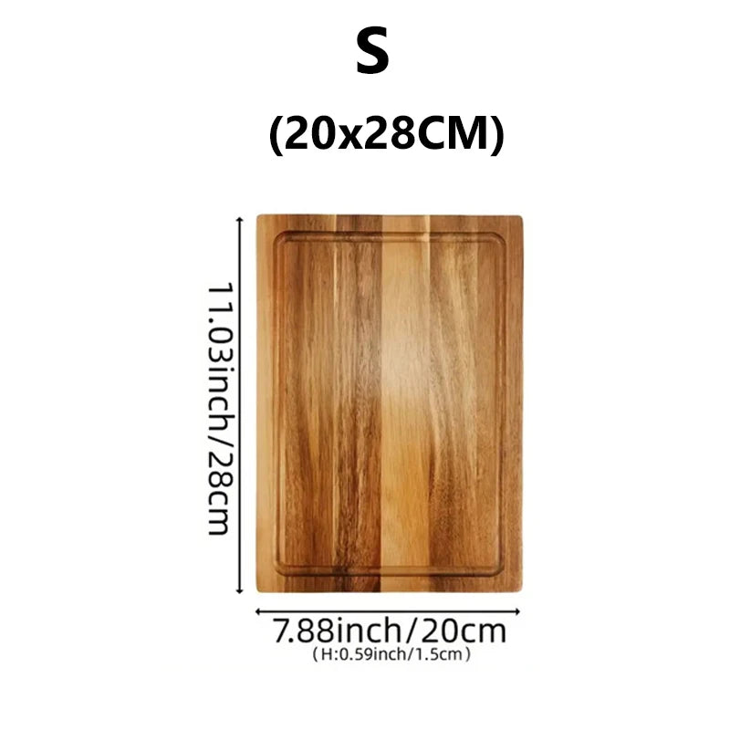 Wxcoo wooden cutting boards chopping blocks butcher block cheese fruit board meat for kitchen tools - s