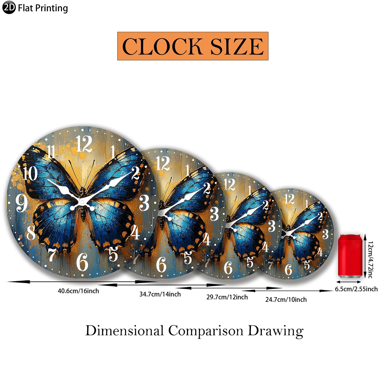 Wooden silent wall clock rustic apple basket painting quartz analog for bedroom bathroom halloween new year gift