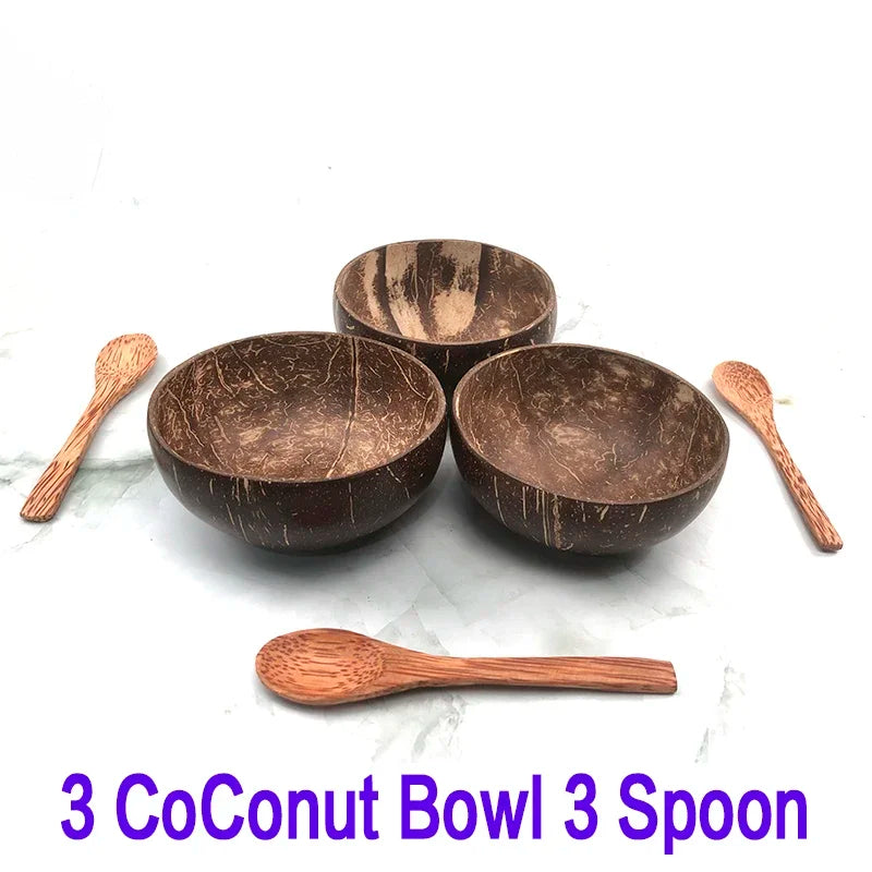 Pure natural coconut wooden bowl spoon kitchenware exquisite craftsmanship rice dessert salad noodle mousse pasta - 3