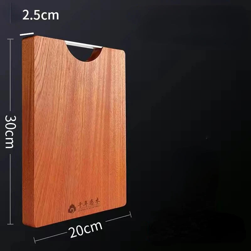 Solid wood chopping board whole cutting ebony antibacterial anti-mould household kitchen plate - 30x20x2.5cm