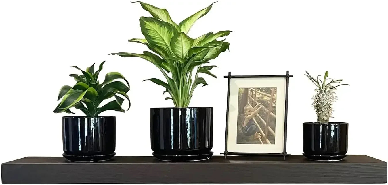 Xmsj.antiques 36 inch wooden floating shelves for wall - 36x8x2 in - made of natural wood heavy duty rustic - united