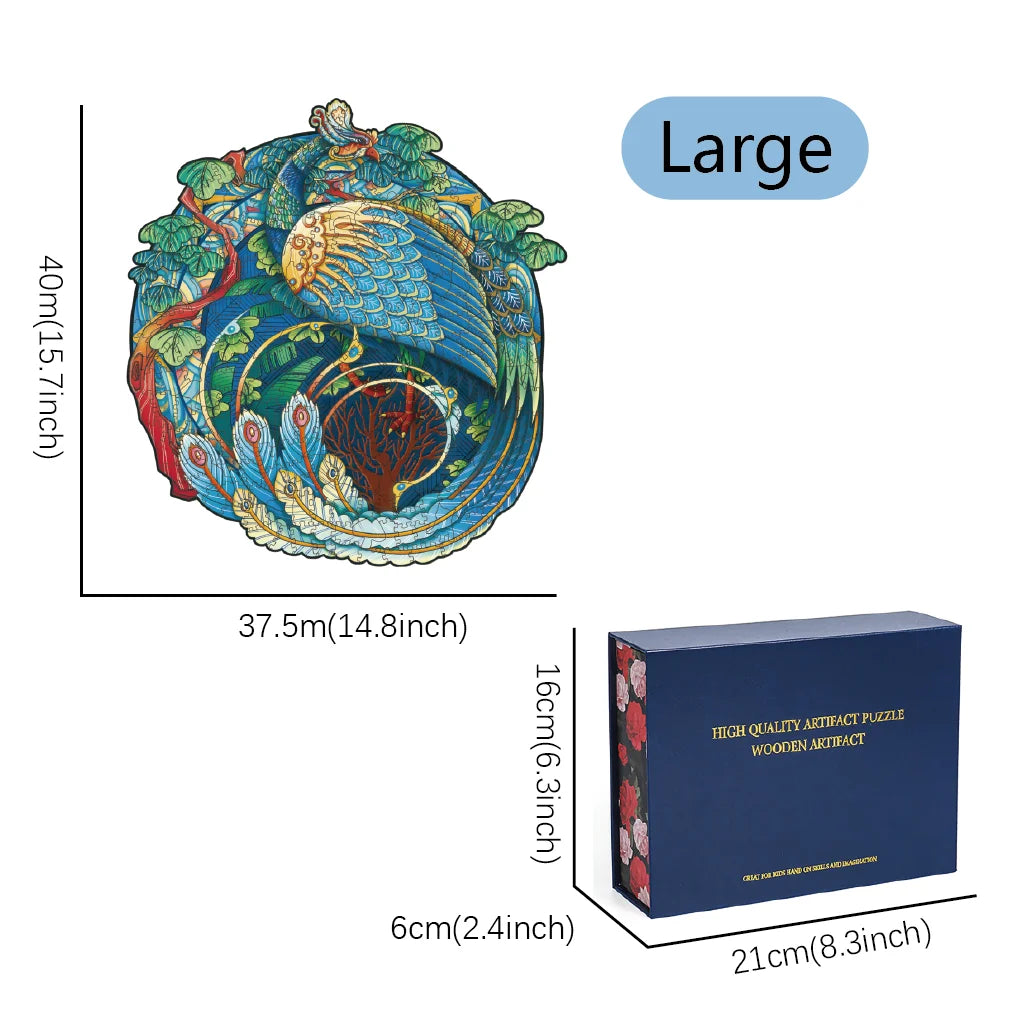 Wooden puzzles for adults 100/200/300 pieces uniquely irregular animal shaped high-difficulty puzzle - large (300pcs)