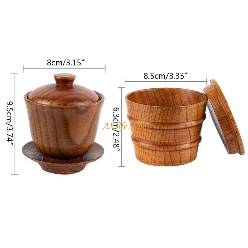 J2ha wooden mugs vintage teacup handmade mug coffee espresso tea cups log solid material for kitchen