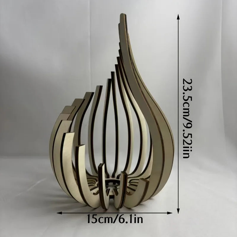 1pc elegant modern minimalist candleholder wooden table centerpiece candlelight accent for party decor - home