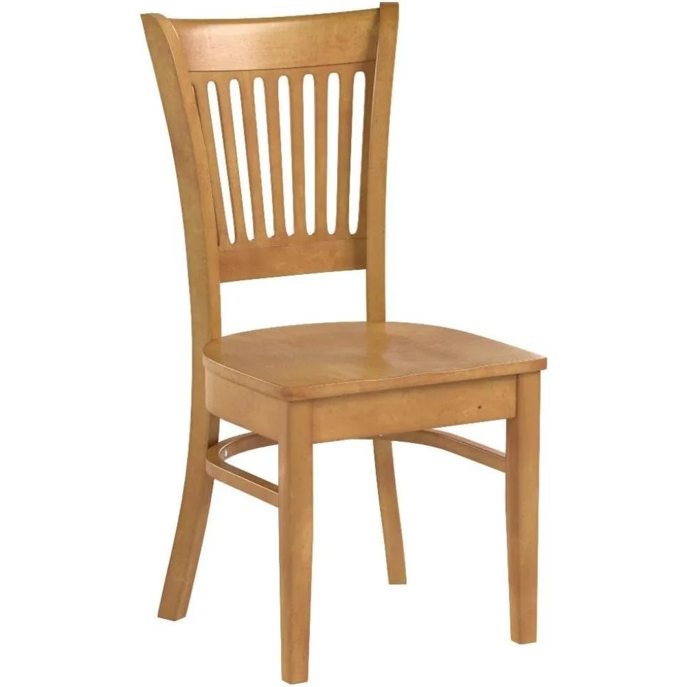 Vac-oak-w vancouver kitchen dining chairs - slat back wooden seat set of 2 oak - united states