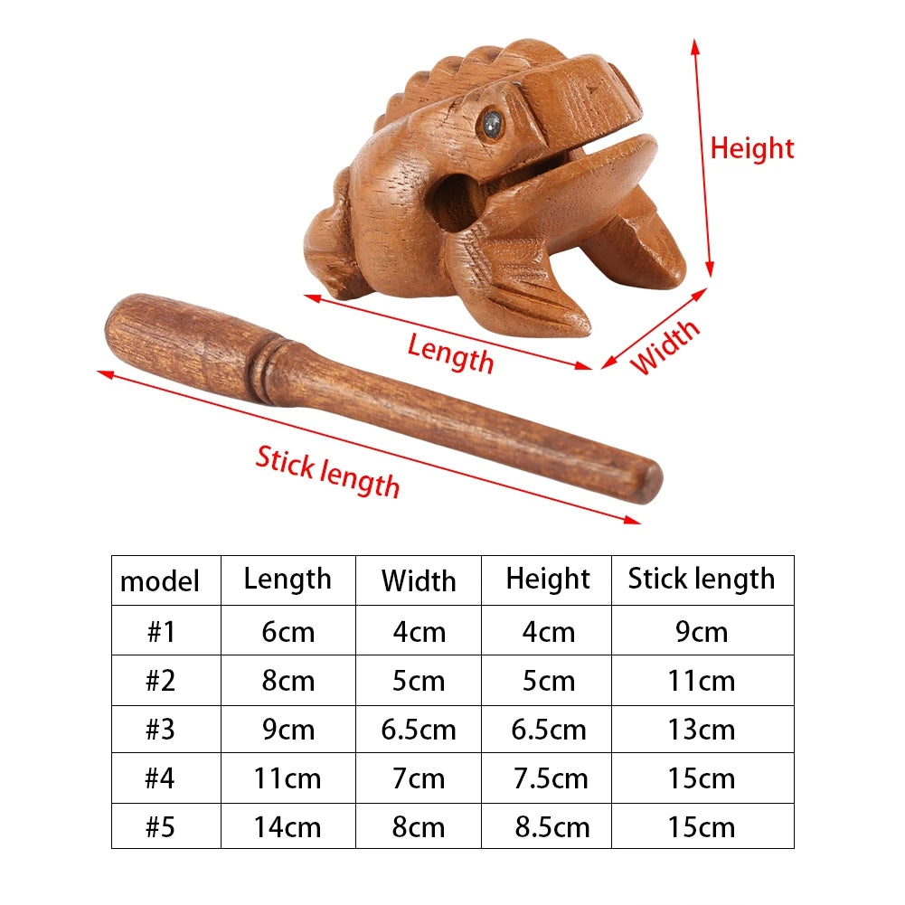 Lucky frog thailand traditional craft wooden croaking musical instrument home decor wood - 8.8cm / united states