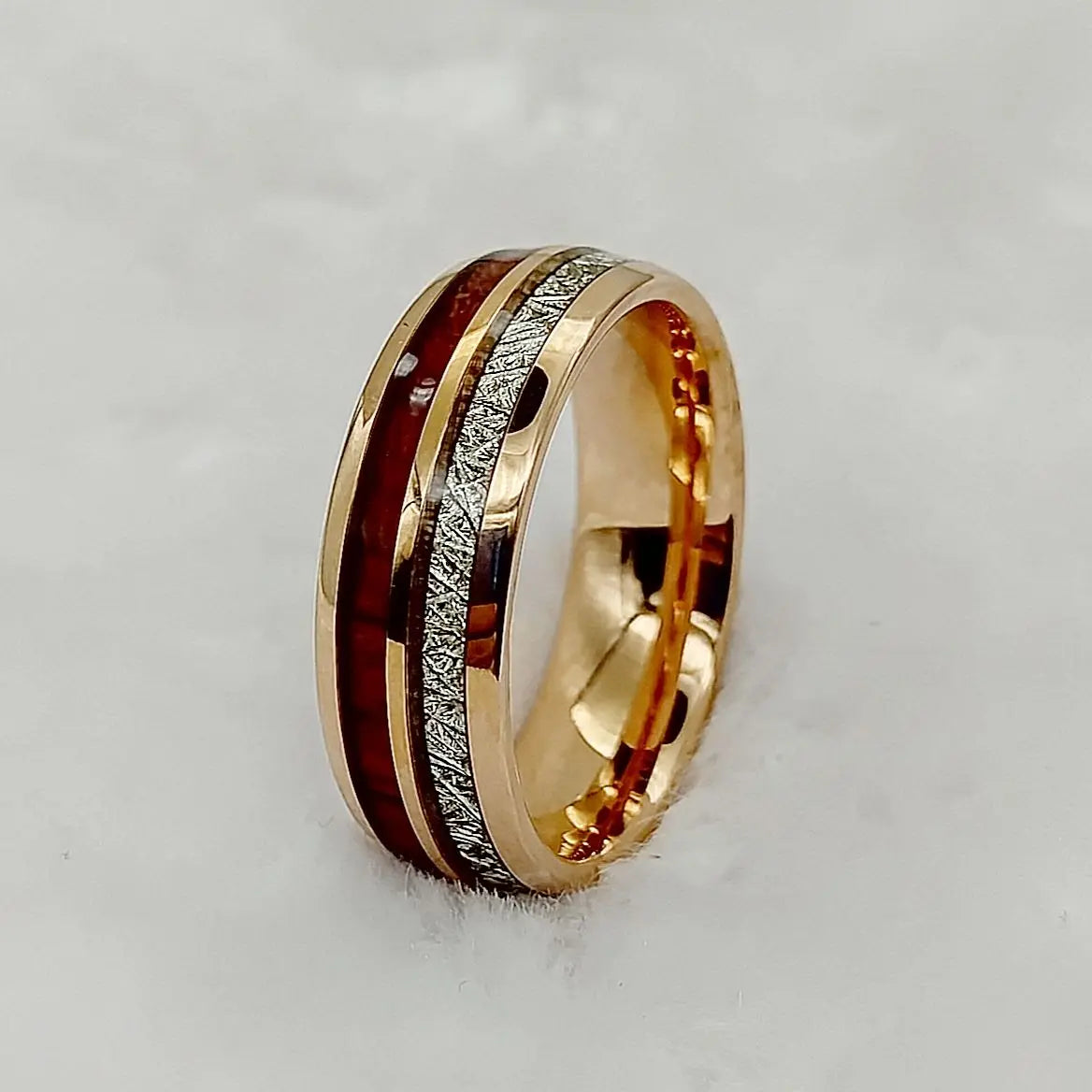 designer-high-quality-koa-wood-meteorolite-18k-rose-gold-plated-tungsten-jewelry-wedding-band-fashion-rings-for-men-women