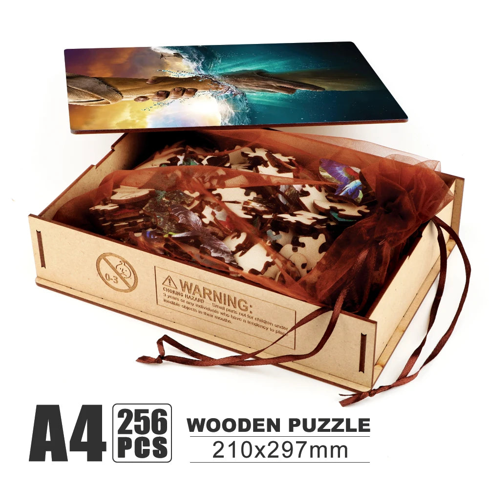 The hand of god jigsaw puzzle activity games jesus christ wooden art playset marvel wood puzzles for adults toys boys