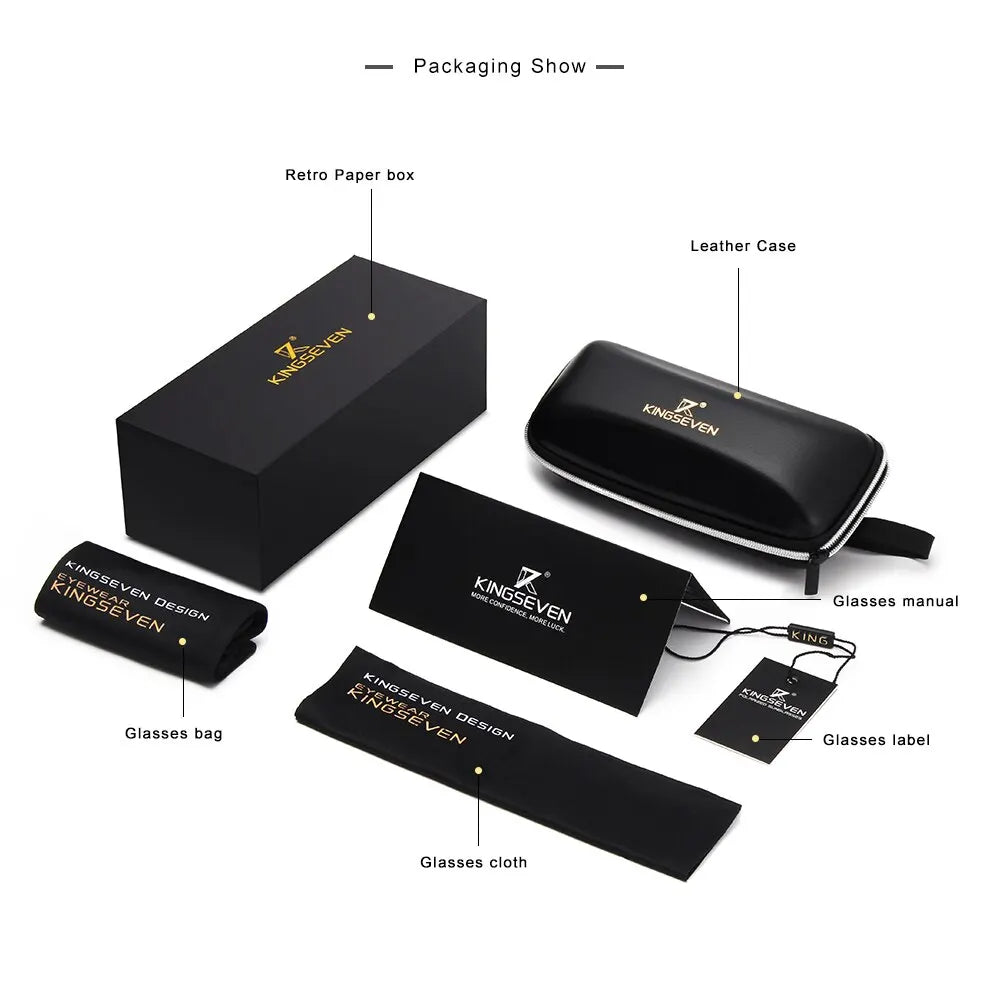 Kingseven natural wooden sunglasses polarized men women square luxury elegant handmade wood sunglasses driving