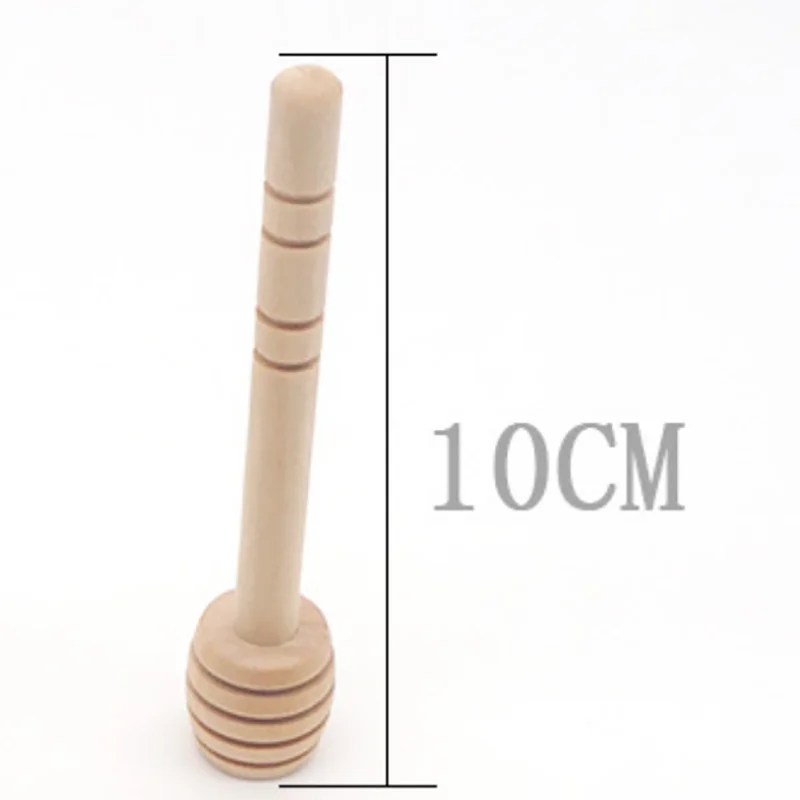 Honey stir bar mixing handle jar spoon wooden long stick kitchen tools party wedding decoration 5/25/50/100pcs - 10cm
