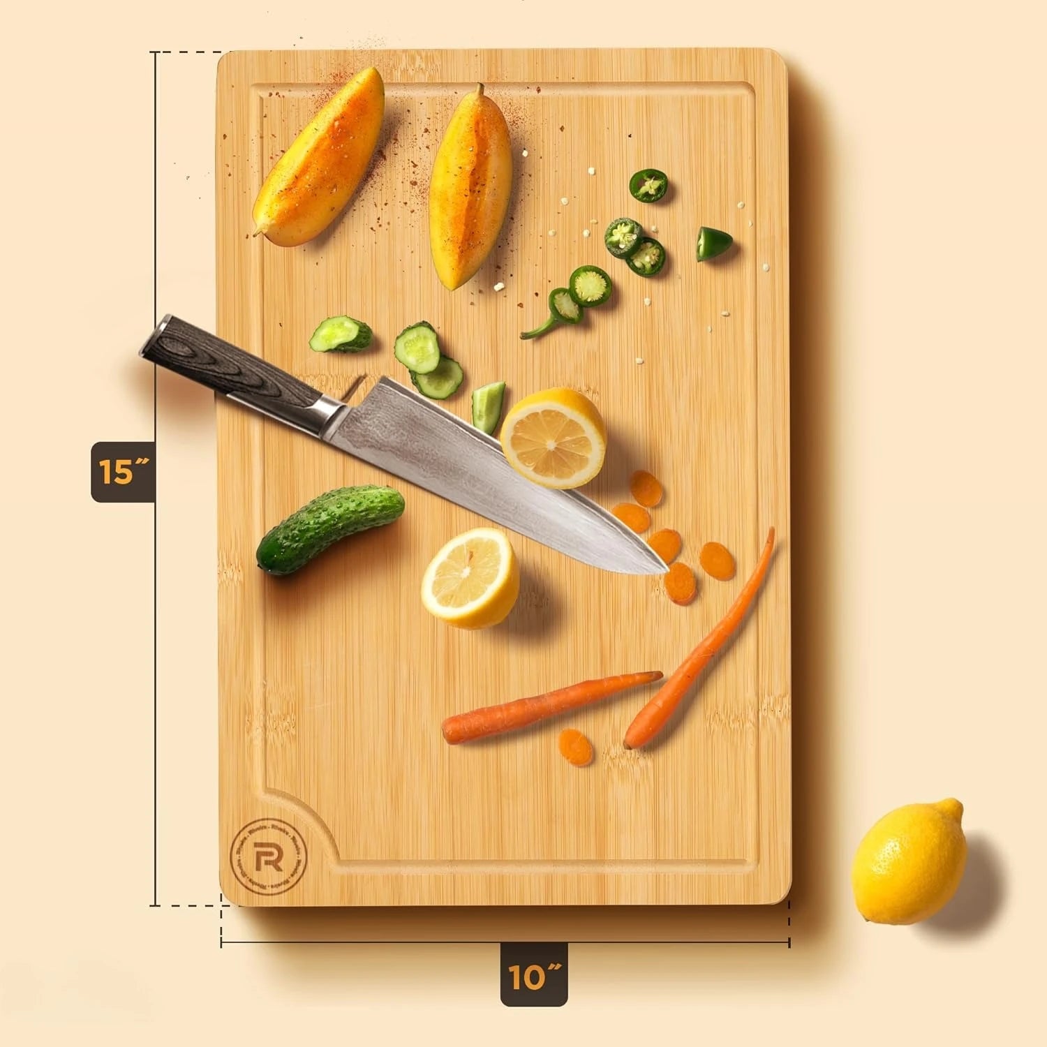 Natural wood cutting boards for kitchen decor – innovative juice groove acacia board - united states