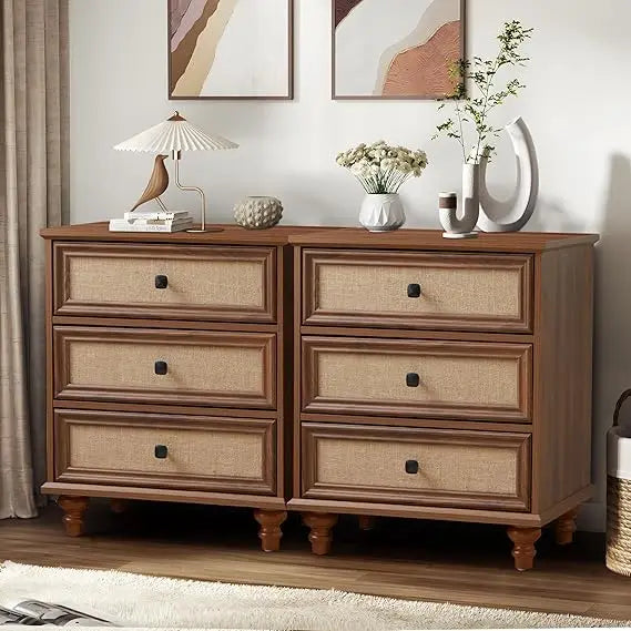 6 drawer dresser for bedroom mid century modern wide wood rustic chest of drawers wooden storage organizer dressers