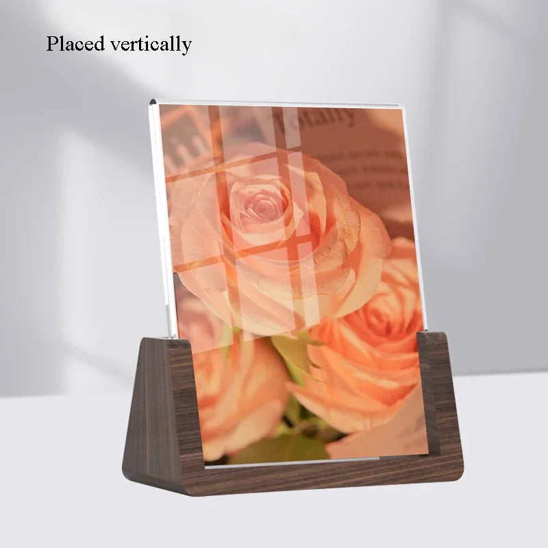 Walnut/beech photo frame 10x15 15x20 20x25cm home decoration wood pictures for party decor commemorative gifts - walnut