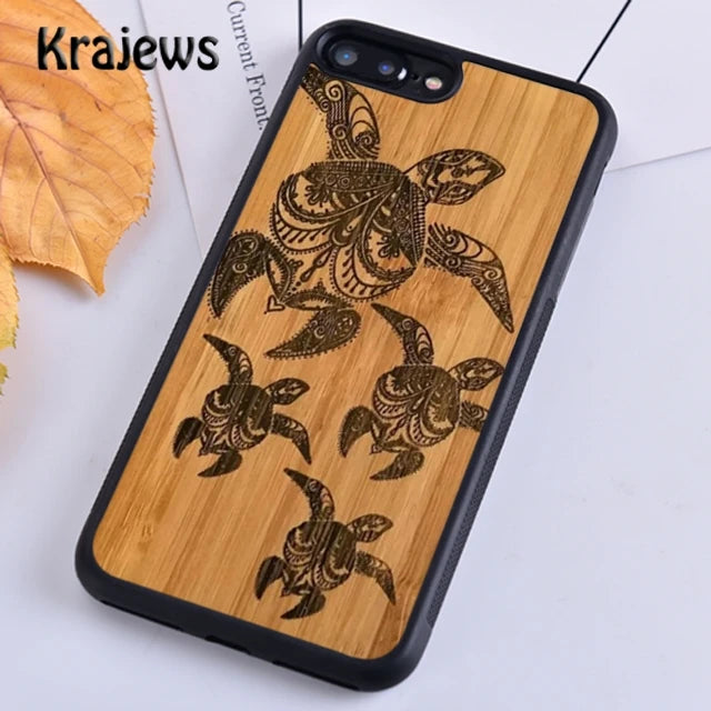 Krajews natural bamboo wood soft phone case cover for iphone 16 15 se2020 14 6 7 8 plus 11 12 13 pro max plus coque