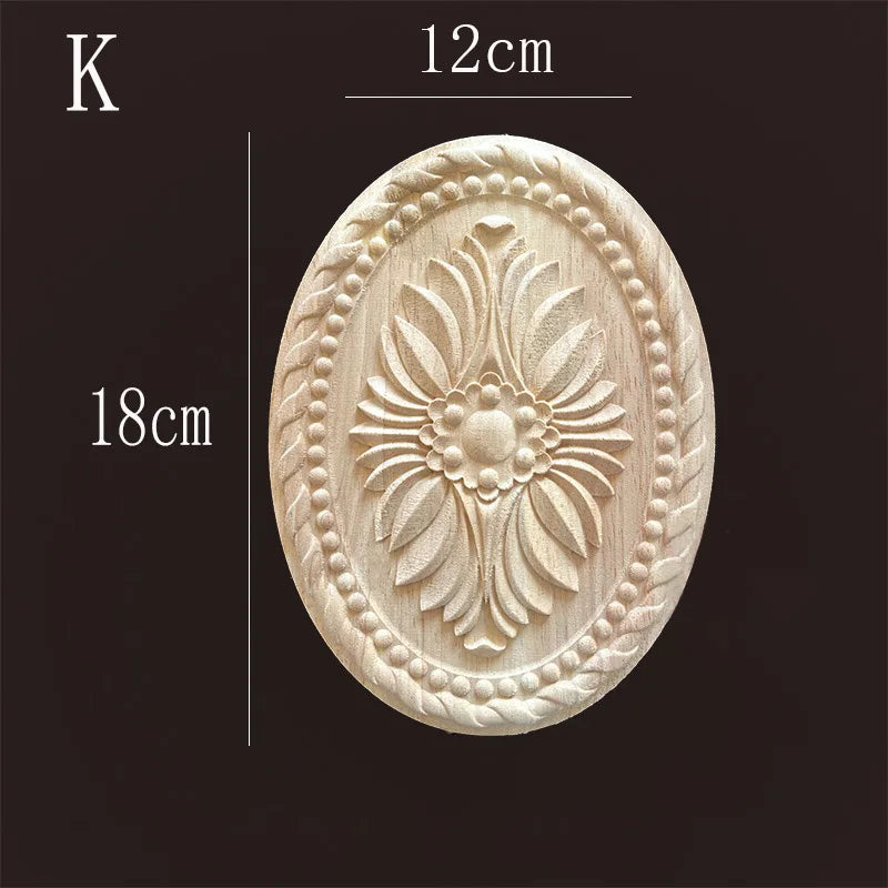 Vintage style rubber wood applique for living room cabinet easy-install onlays diy renovation upgrade furniture