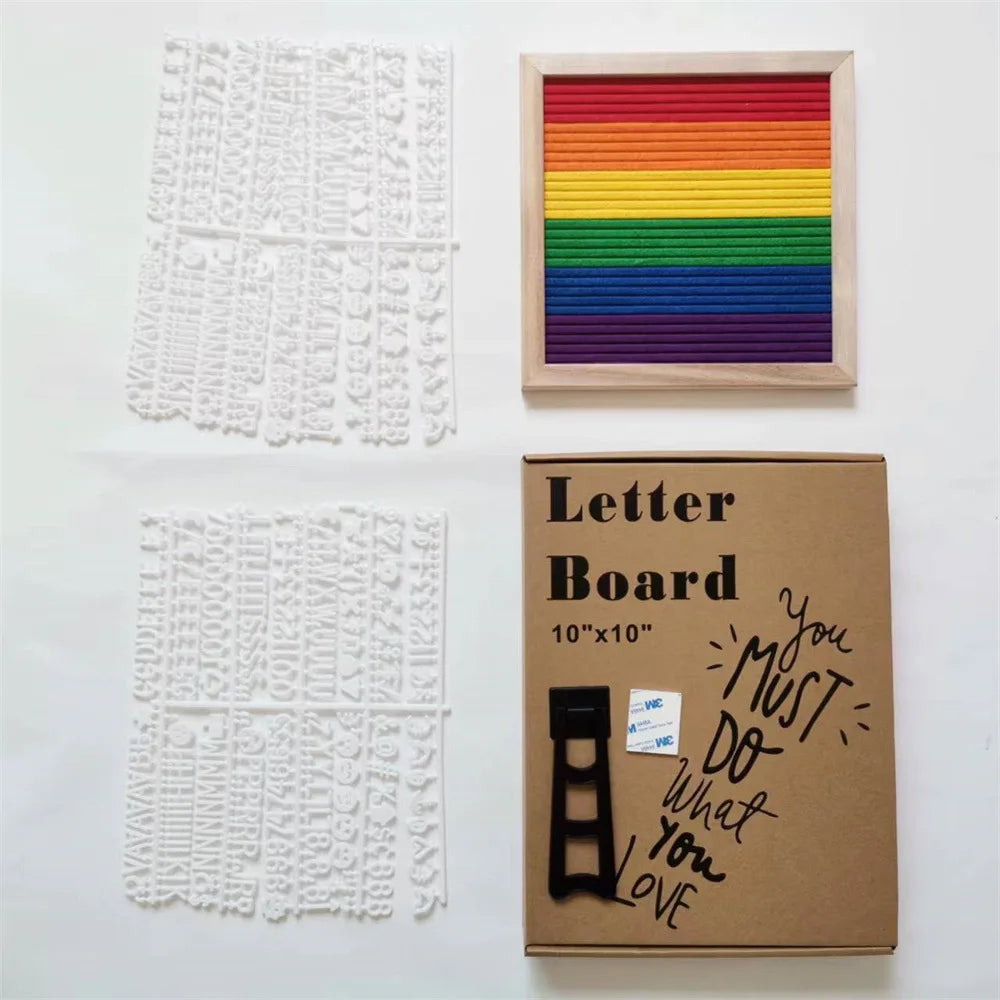 10*10 felt letter decorative boards wood message board birthday party letterboard 460 letters photo frame with bracket
