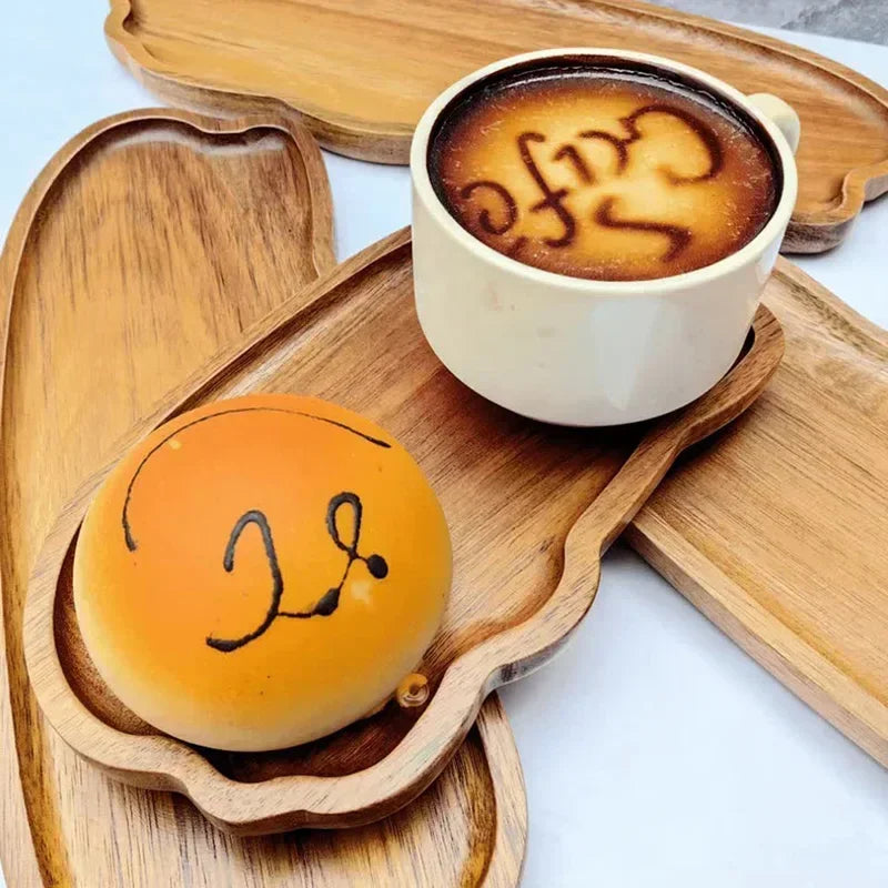 Premium handcrafted wooden tea coffee tray multi purpose fruits snacks cake storage elegant home decor piece essential
