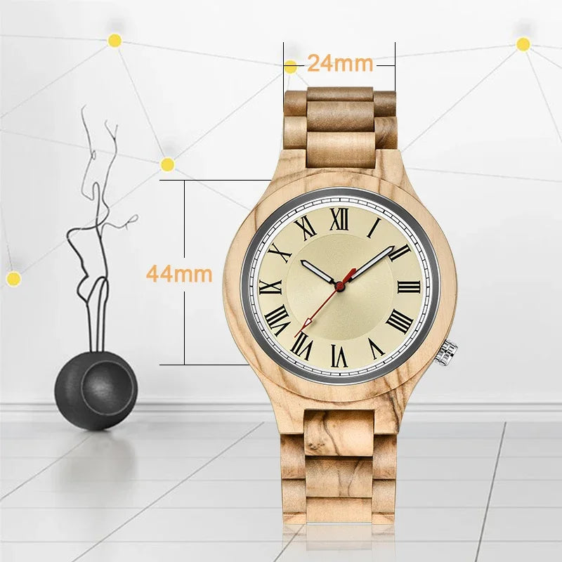 Creative full natural wood male watches handmade bamboo novel fashion men women wooden bangle quartz wrist watch reloj