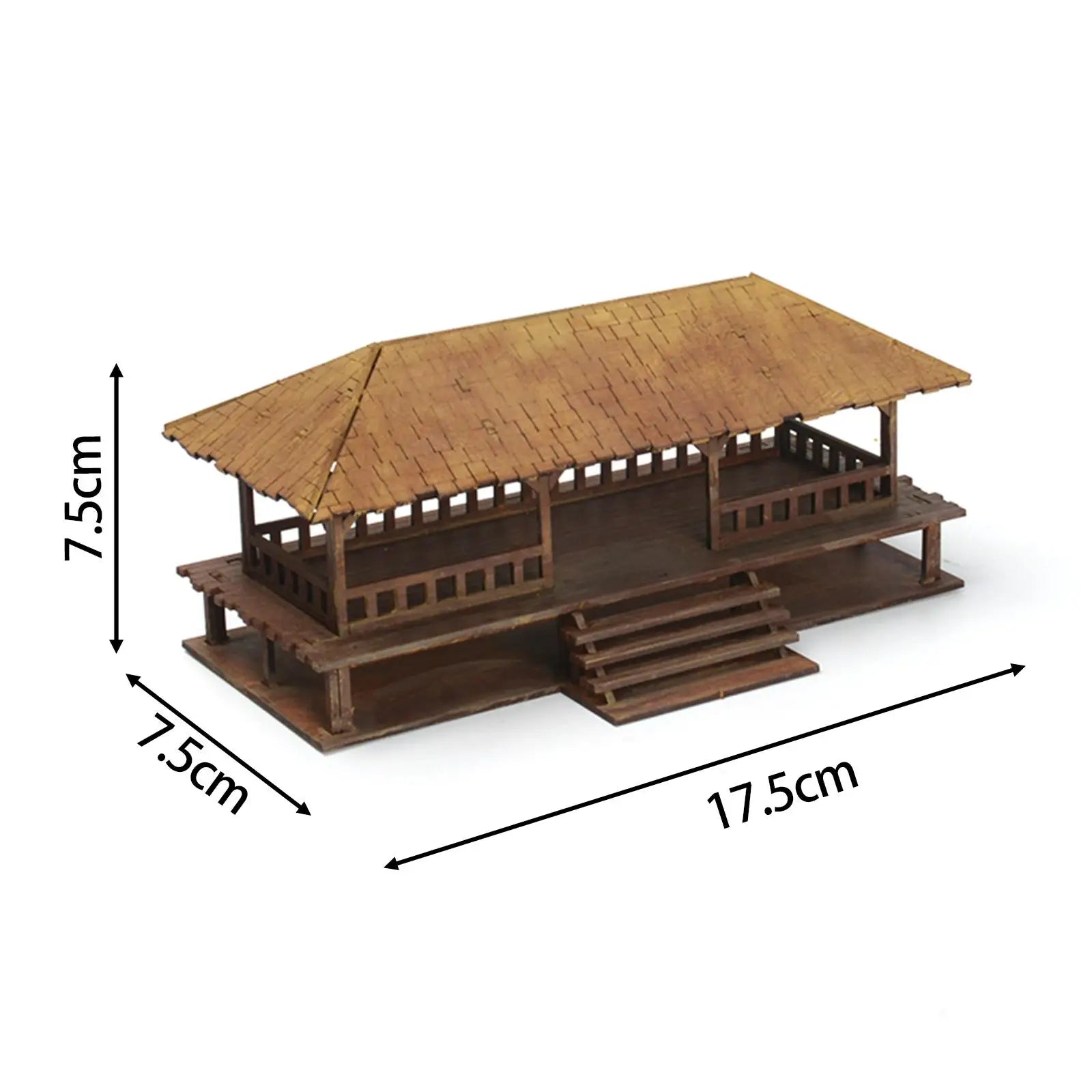 1/72 models diy wooden house assemble crafts miniature handmade buiilding model architecture kits diorama layout - c