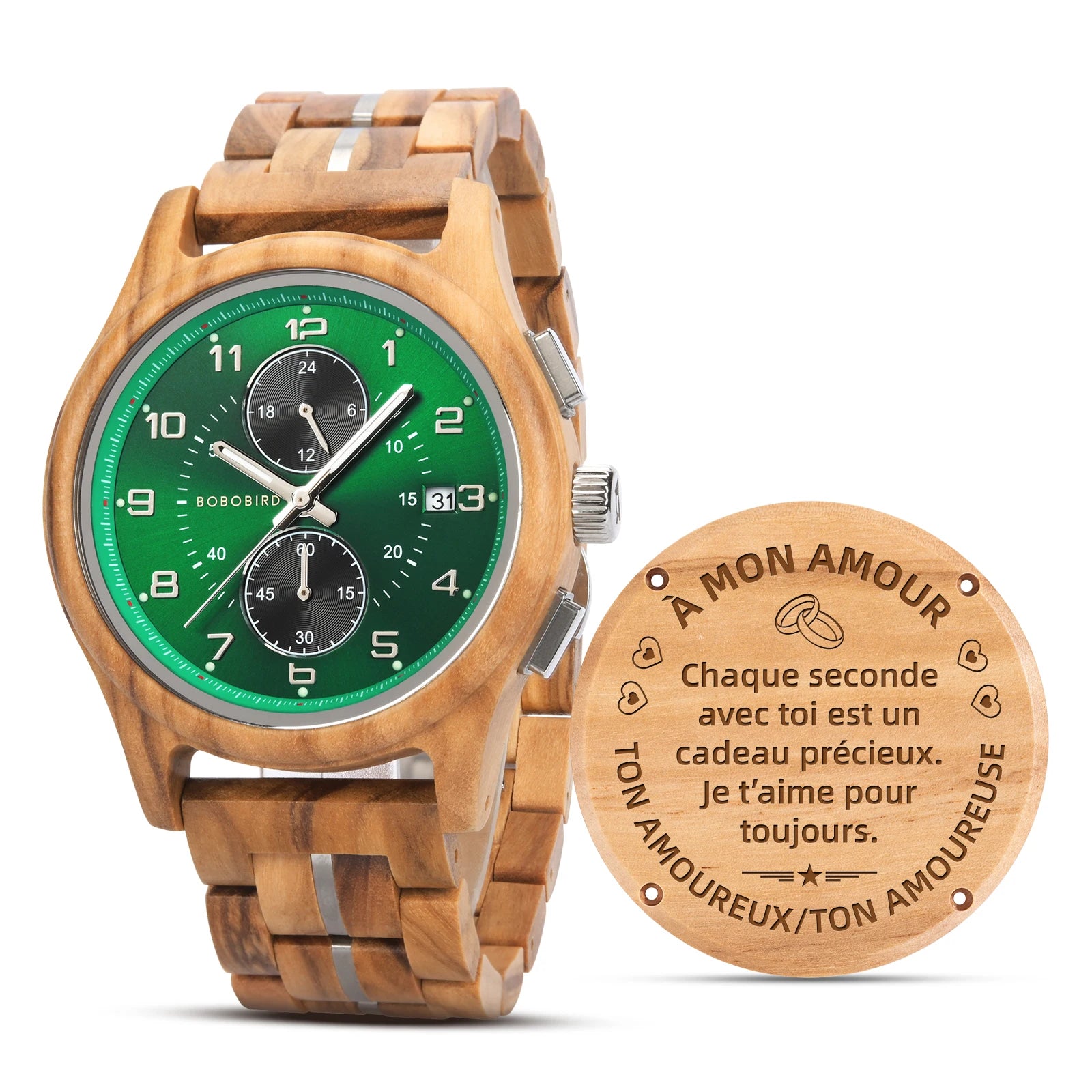 Bobo bird personalized men’s wristwatches multi-language handmade wooden watch supported free customized watches gift