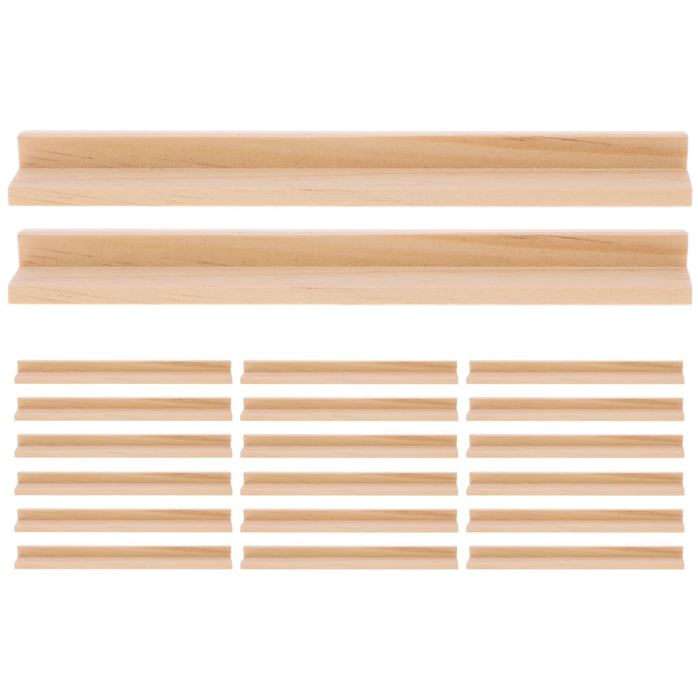 20pcs wooden letter base multifunctional domino holder mexican train stand board game tray card display rack durable