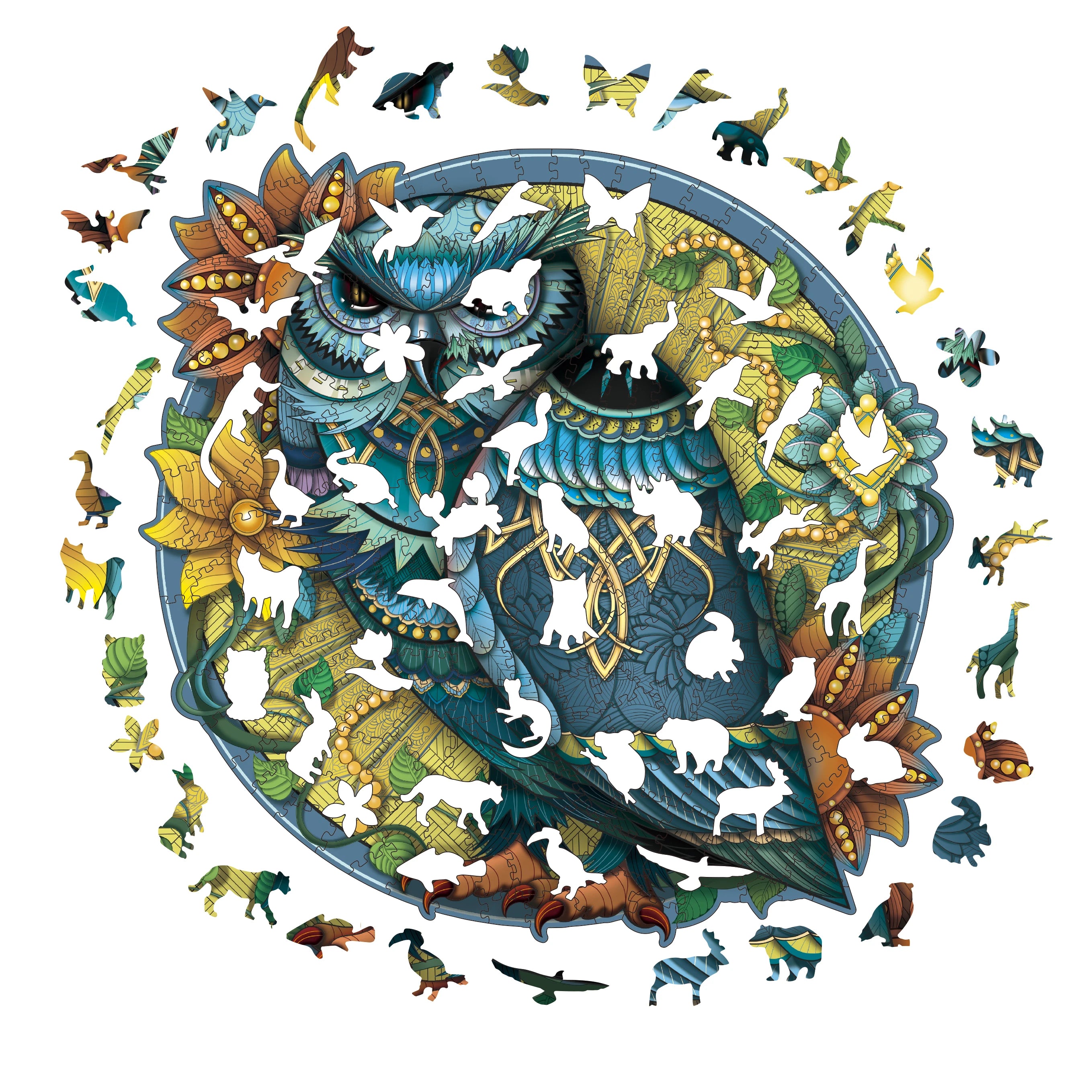 Wooden puzzles for adults 100/200/300 pieces uniquely irregular animal shaped high-difficulty puzzle