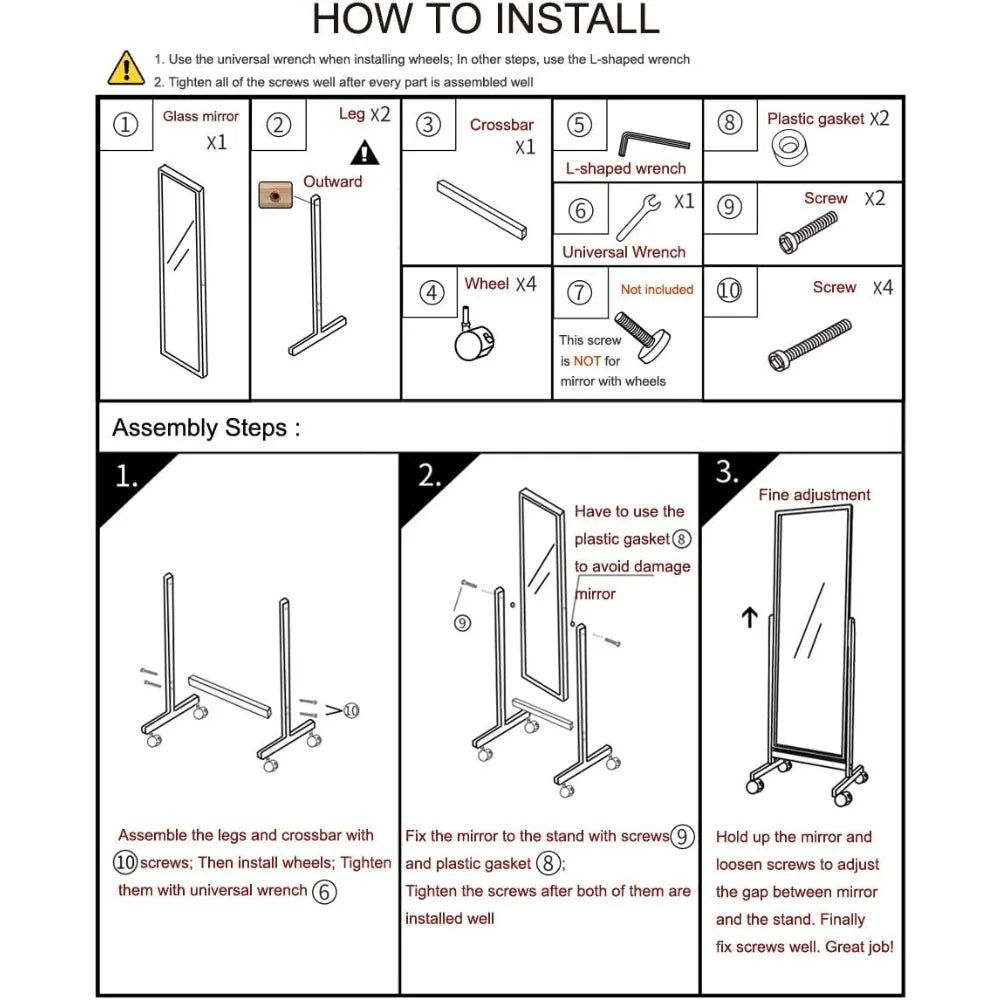 Swivel adjustable full length mirror on wheels mobile wood frame cheval bedroom free standing floor with stand tiltable