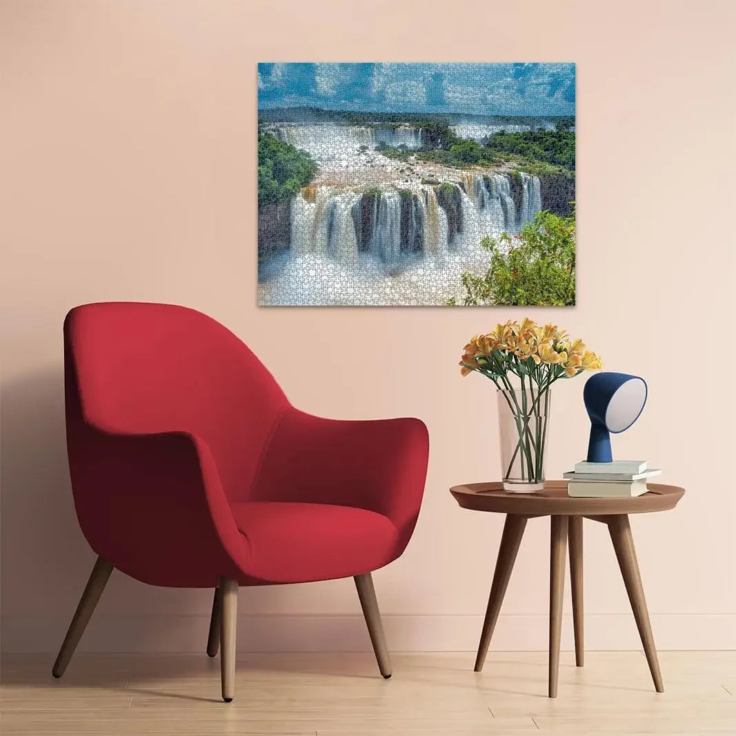 Adult jigsaw puzzle waterfalls 1000/500/300/120 pieces landscape birthday gift game room bar club decor entertainment