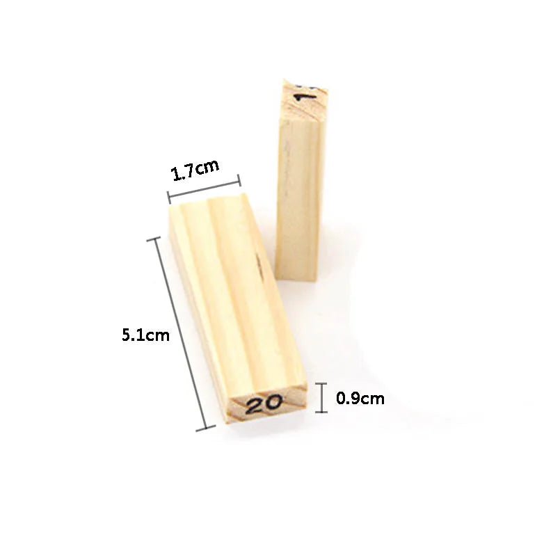 54pcs/set wooden tower building blocks toy rainbow domino stacker board game folds high montessori educational children