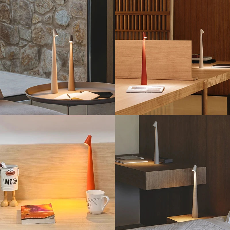 Portable led table lamp usb rechargeable desk light creative decorative lighting night lamps atmosphere desktop decor