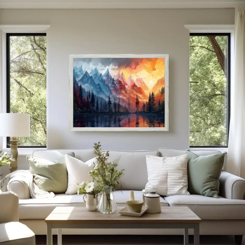 1000/500/300/120 piece wooden jigsaw puzzle of adult forest ice and fire landscape game family fun floor toy kid gift