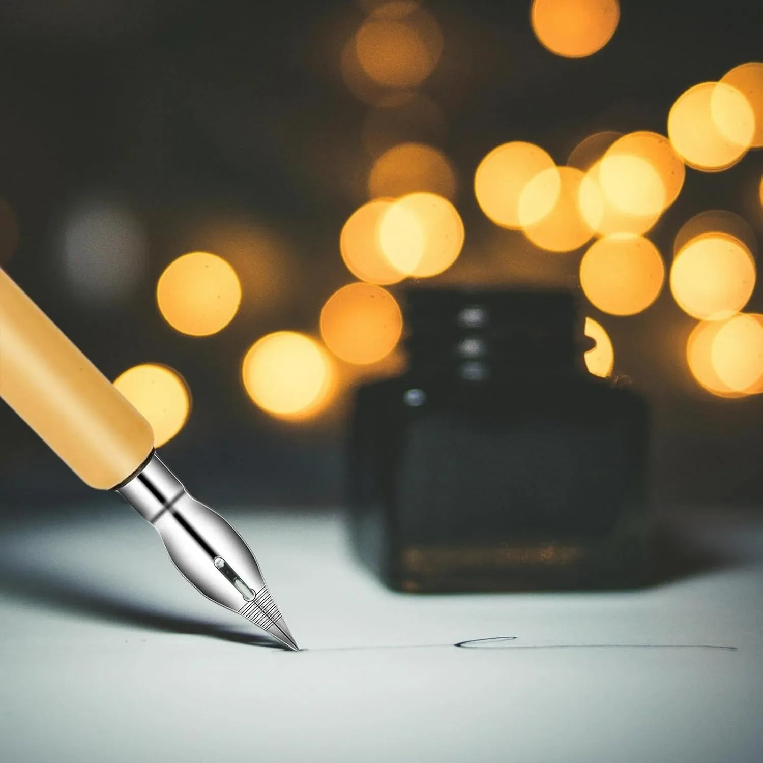 Dip pen set calligraphy drawing includes 2 wooden holders and 12 stainless steel nibs for writing - united states