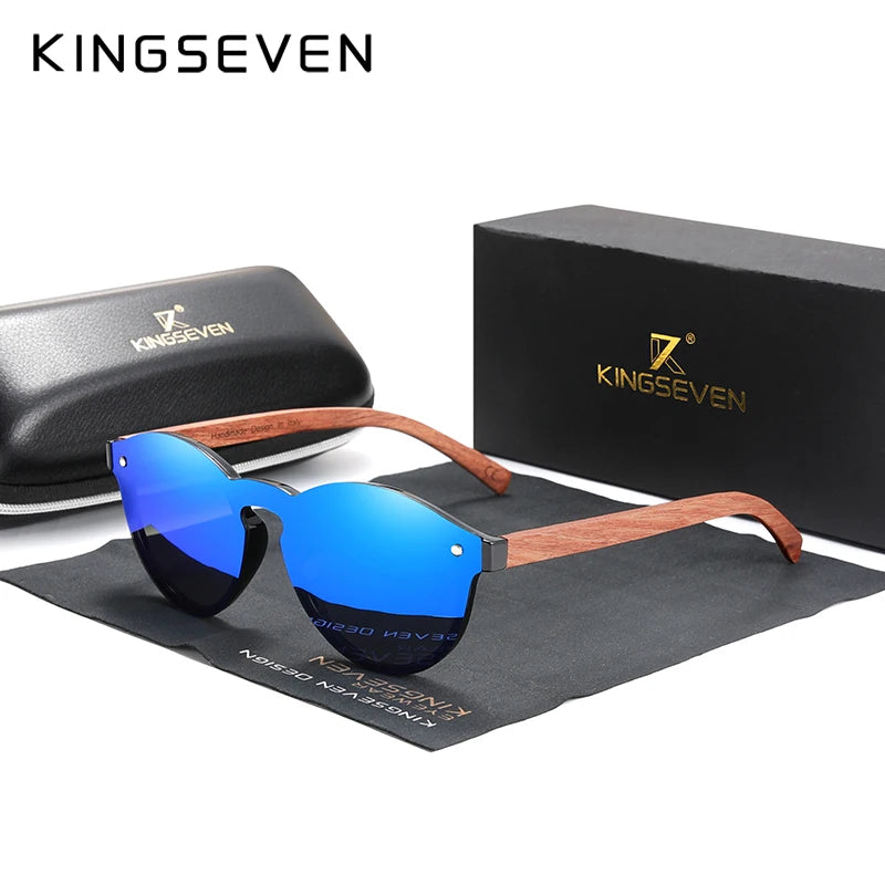 Natural wooden sunglasses kingseven bubinga men’s polarized glasses fashion sun original accessories