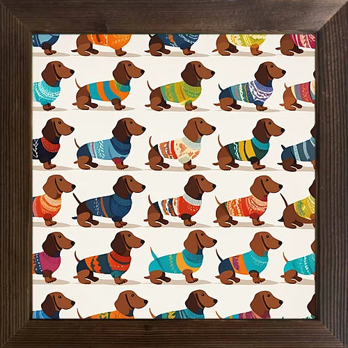 Available home classroom holiday decoration of cartoon animals cool picture case wooden frame oil painting - united