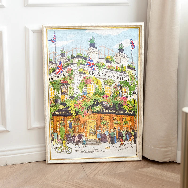 Robotime rolife 1000 piece jigsaw puzzle home decor adults games family fun puzzles educational toys for kids - pub