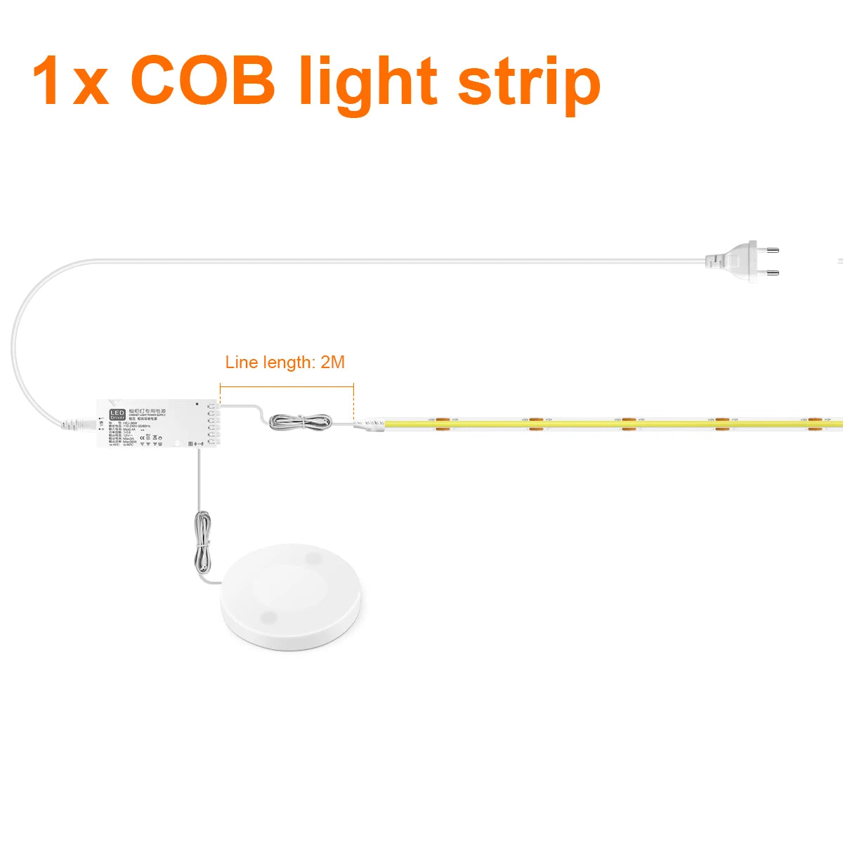 Led acoustic board decorative cob light strip touch dimmable wall background lamp show shelf under cabinet bedroom