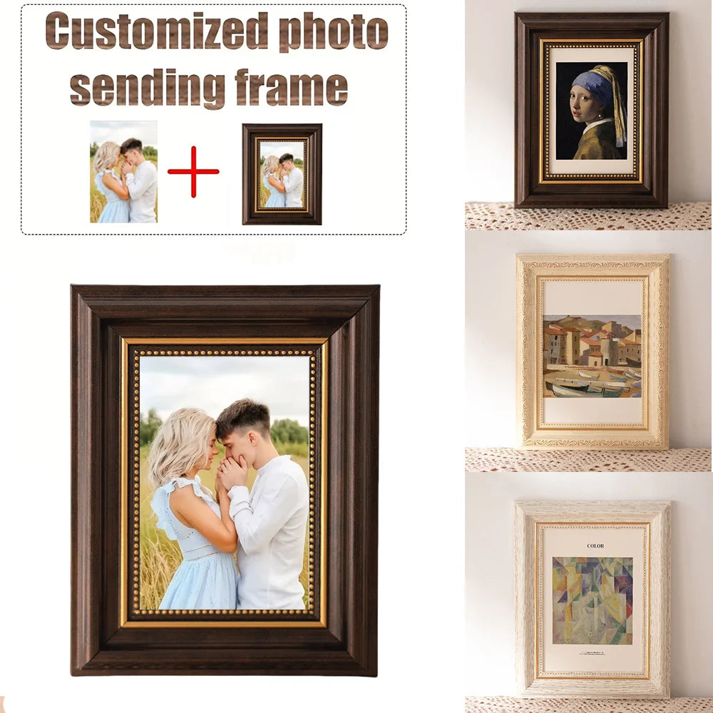 Personalized wooden photo frames custom frame ornaments simple holiday gifts indoors commemorate precious memories