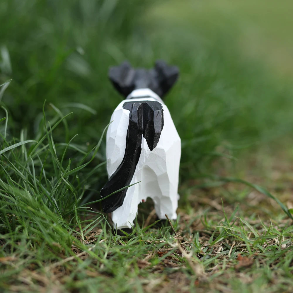 Handcrafted wood carving home decorations desk accessories room decor handmade cow statue hand-carved realistic - cow