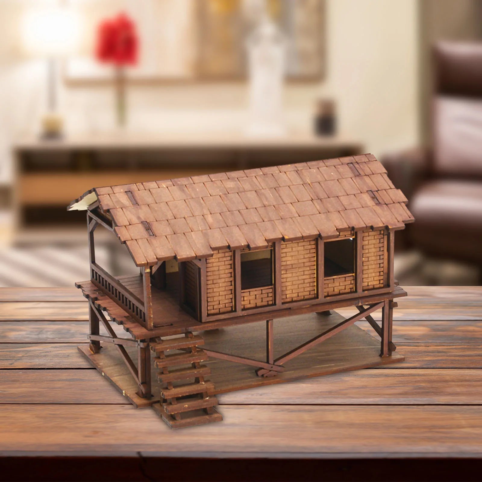 1/72 models diy wooden house assemble crafts miniature handmade buiilding model architecture kits diorama layout