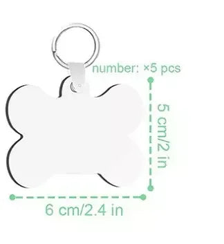 Free shipping 40pcs/lot wholesale custom wood mdf keychain sublimation blanks for gifts - bone - key chain