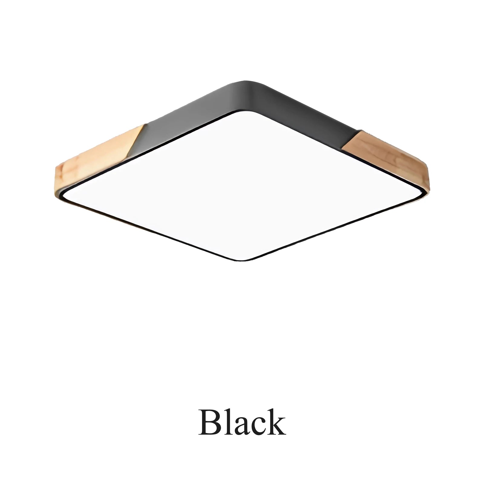 Square led ceiling light 18w modern ultra-thin wooden lamp indoor bedroom living room lighting fixture surface mount