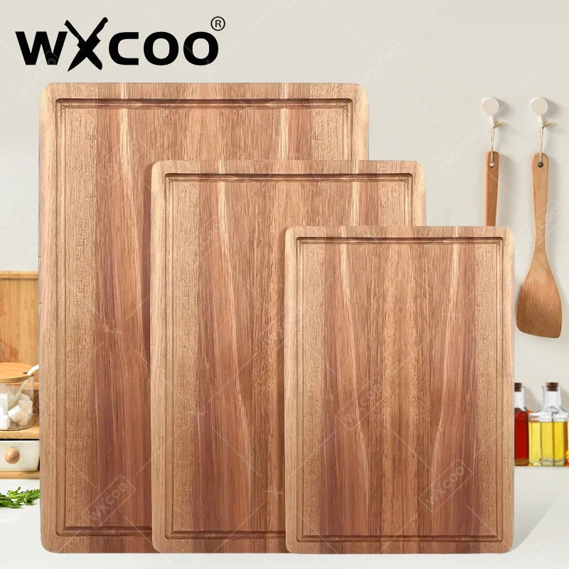 Wxcoo wooden cutting boards chopping blocks butcher block cheese fruit board meat for kitchen tools