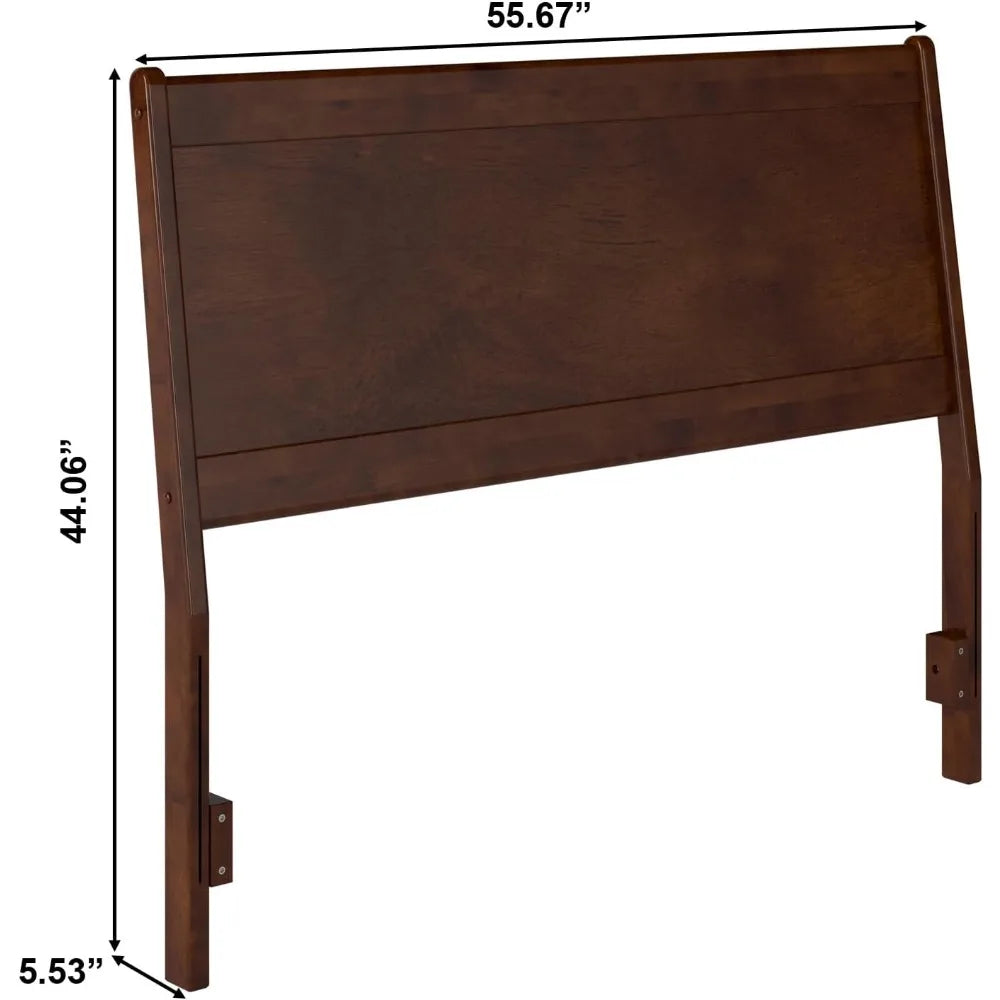 Casanova full solid wood panel headboard walnut