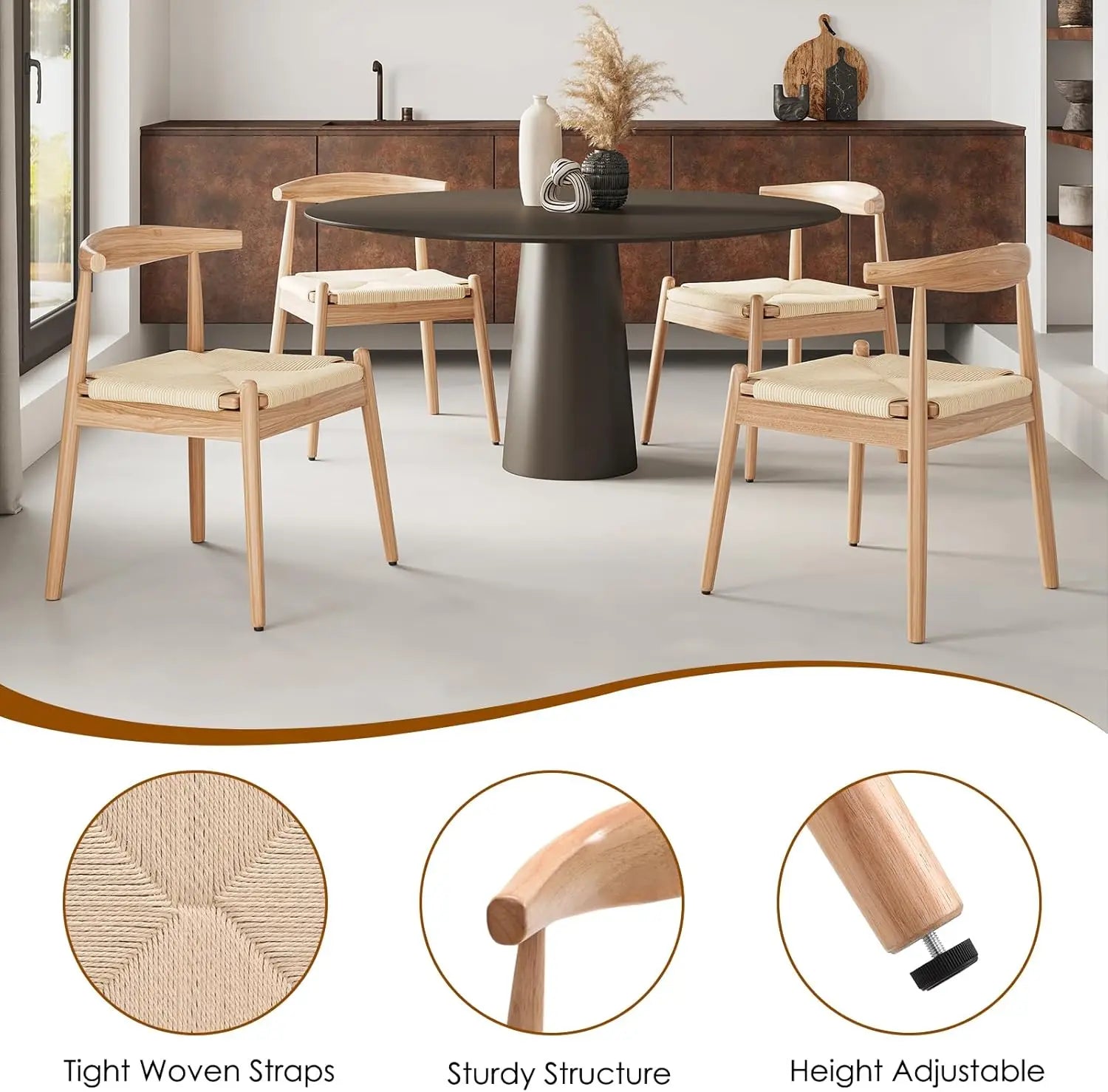 Dining chairs set of 2 mid century modern kitchen & room for room,dining table with solid wood leg