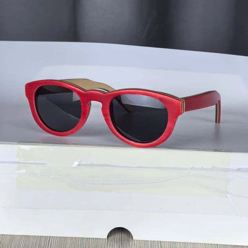 Polarized sunglasses wood fashion skateboard sunglassed for woman luxury 2025 - 68022 / multi