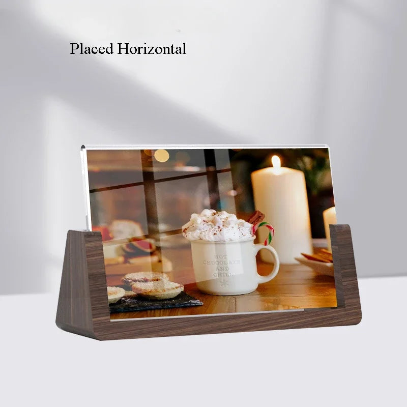 Walnut/beech photo frame 10x15 15x20 20x25cm home decoration wood pictures for party decor commemorative gifts - walnut