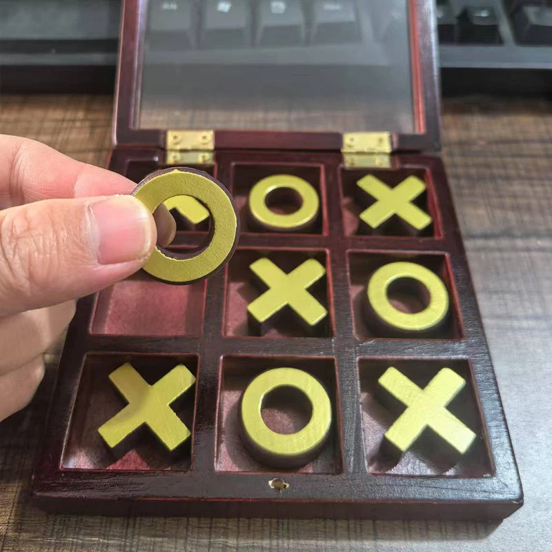 Classic xoxo wooden tic tac toe toy games family fun party favors for kids adults unique gifts juegos de mesa