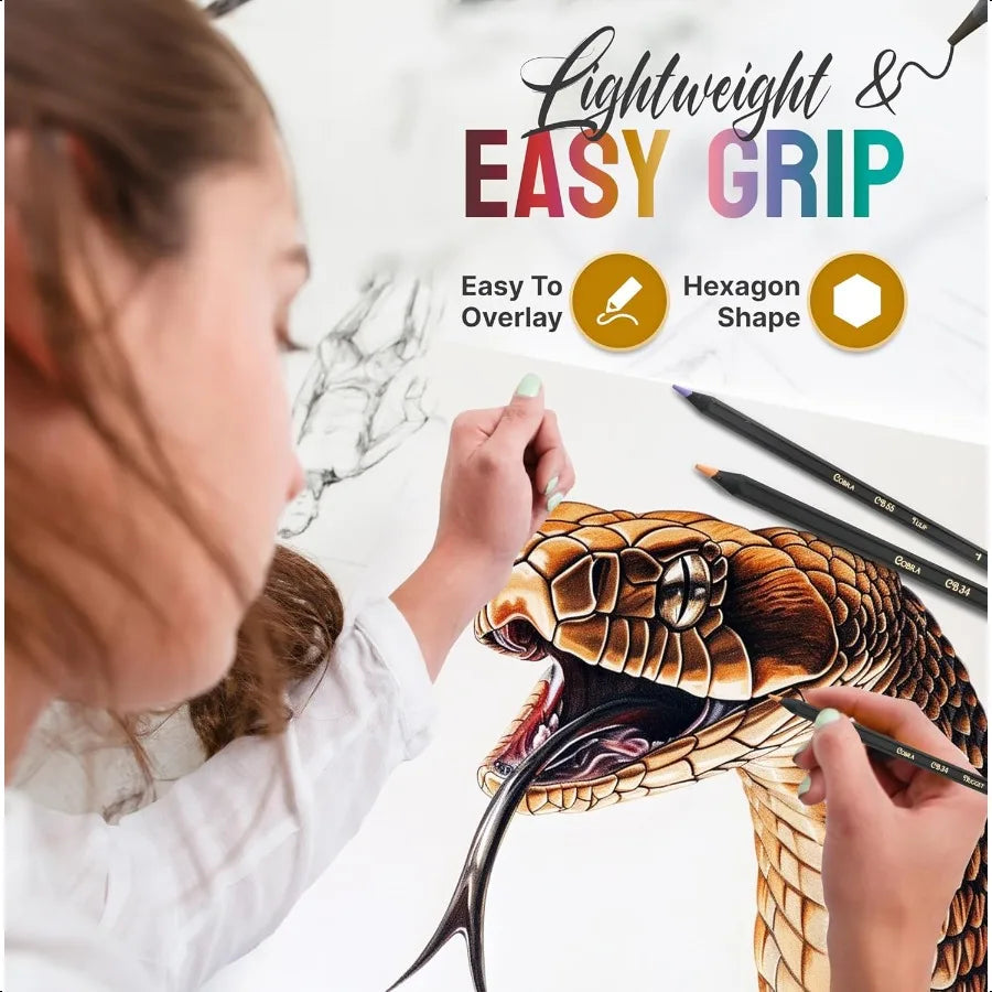 Coloring pencils for adults 24 wax soft core colored adult books vibrant color pencil set cobra - united states