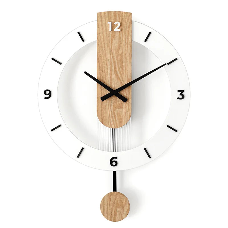 A minimalist style wall clock with no ticking sound 15.75 inches suitable for living rooms bedrooms dining and office