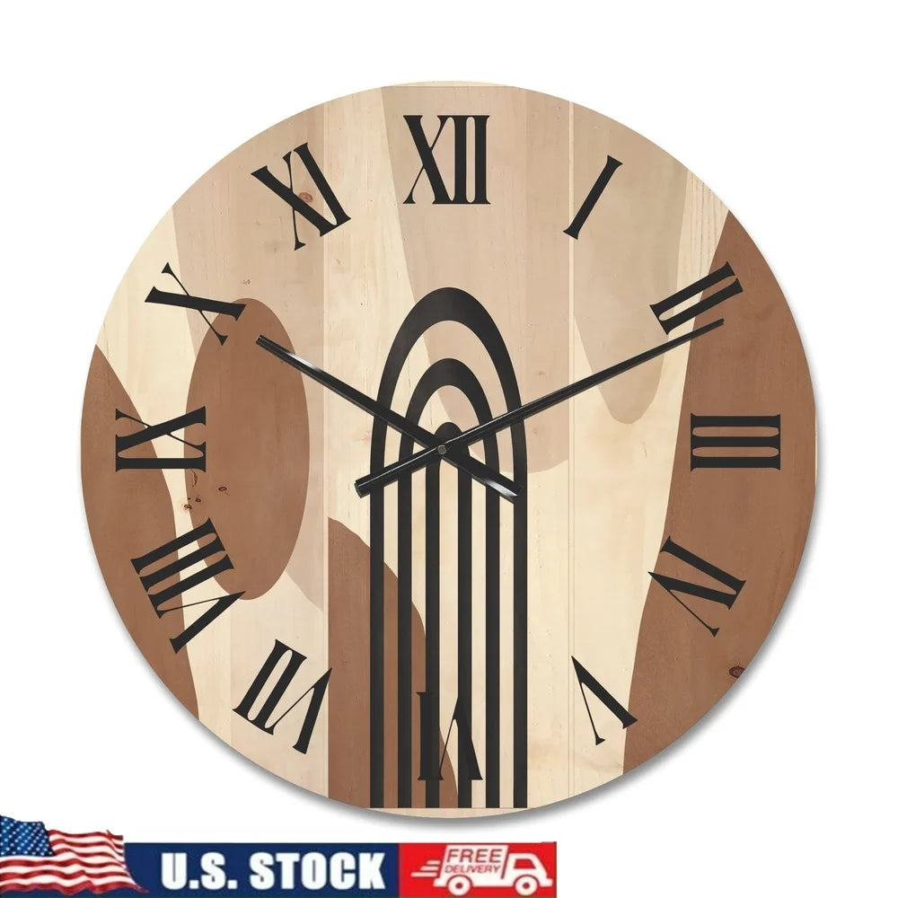modern-wood-wall-clock-abstract-shapes-ivory-terracotta-fine-art-decor-ready-to-hang-unique-design-home-office